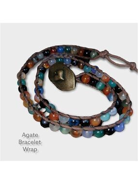 Verdi Agate Wrap Bracelet #BL3